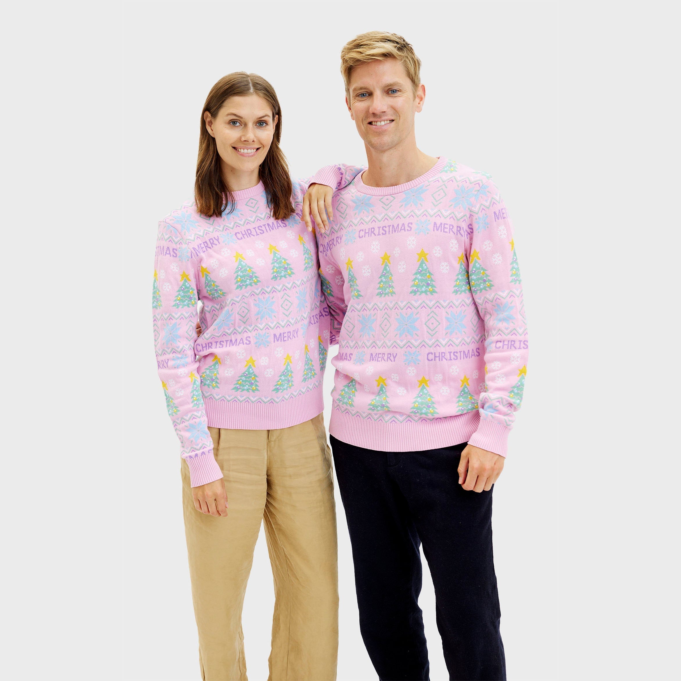 Der rosa Weihnachtspullover - Damen.